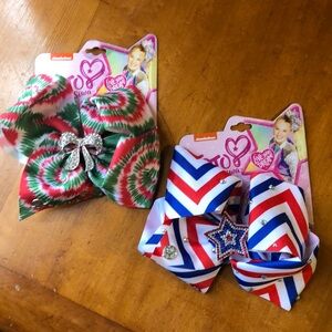 2 Large girl hair bows. JoJo Siwa
